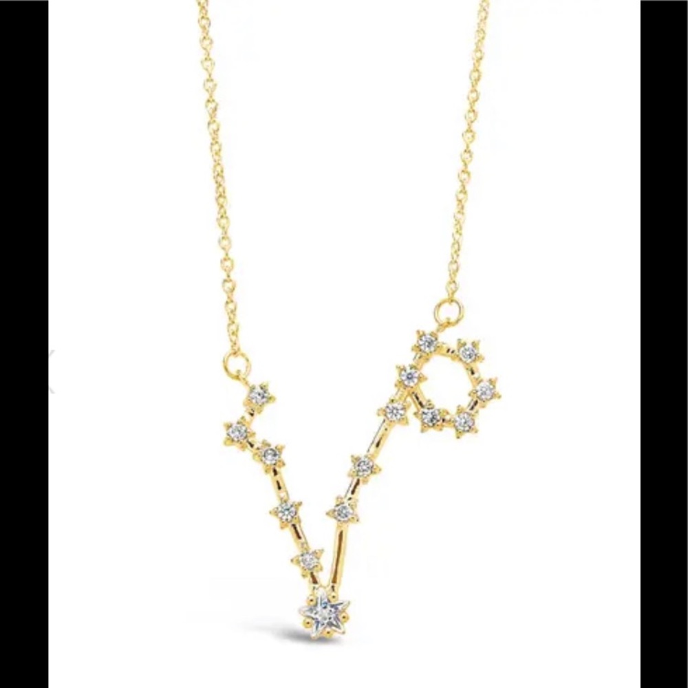 Constellation CZ Pisces Zodiac Pendant Necklace